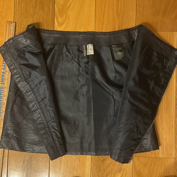 Faux leather mini skirt sz 6 - Picture 6 of 9